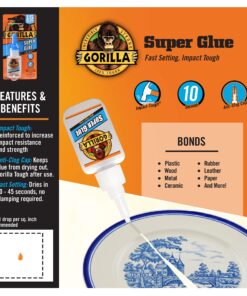 Gorilla Super Glue 15 Gram, Clear, (Pack of 1) 1 - Pack 30 9134Nzg0mpL