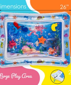 Splashin'kids Inflatable Tummy time Premium Water mat Infants and Toddlers is The Perfect Fun time Play Activity Center Your Baby's Stimulation Growth Multicoloured 19 9134bcyrInL
