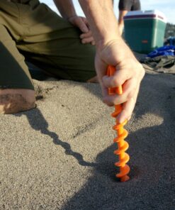 Orange Screw: The Ultimate Ground Anchor | Large 2 Pack Tent Stakes | Made in USA Orange 29 9135rIK5eIL