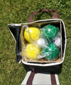 GoSports 90 mm Backyard Bocce Set with 8 Balls, Pallino, Case and Measuring Rope - Made from Premium Resin 31 9137AGjCq3L