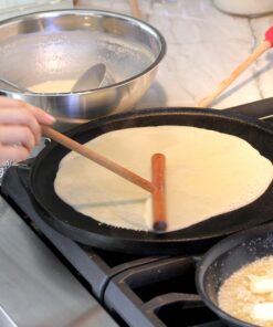 Alternative view of The ORIGINAL Crepe Spreader and Spatula Kit - 2 Piece Set (6” Spreader and 14” Spatula) Convenient Size to Fit Large Crepe Pan Maker | All Natural Beechwood Construction