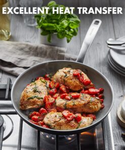 GreenPan Chatham Hard Anodized Healthy Ceramic Nonstick 10 Piece Cookware Pots and Pans Set, Frying Pan Skillets, Saucepans, Saute Pan, Stockpot, Lids, PFAS-Free, Dishwasher Safe, Oven Safe, Gray 17 913PEkWZLpL