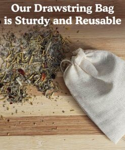 Regency Wraps 100% Cotton Drawstring Bag, Pouches for Enclosing Bulk Spices, Tea, Potpourri, and Jewelry, 100% Cotton Mini Bags, 3" x 4", Pack of 4, Natural 13 913RPHizKL