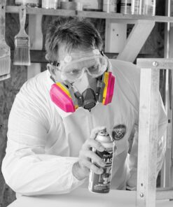 3M P100 Respirator Cartridge/Filter 60923, 1 Pair, Helps Protect Against Organic Vapors, Acid Gases, and Particulates,Magenta, Yellow 16 913SewO41GL