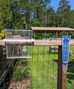 AcuRite 5" Capacity Easy-to-Read Magnifying Acrylic, Blue (00850A3) Rain Gauge 45 913TYMOK9ML