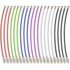 Keychain, Wisdompro 20 Pack of 4.3 Inches Stainless Steel Wire Ring 2mm Cable Loop Rings for Hanging Luggage Tag, Keyrings and ID Tag Keepers (Pack of 20-4.3 inch) 6-color 4.3" 20Pack 13 913U78oiRL