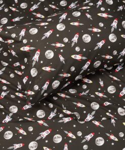 Amazon Basics 3 Piece Kid's Soft Easy-Wash Microfiber Sheet Set, Twin (Pack of 3), Space Grey Rockets Print Twin (Pack of 3) 9 913WxROVFLL