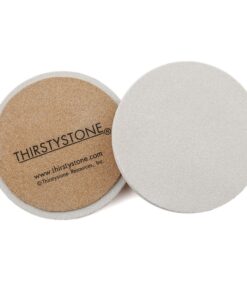Thirstystone Sandstone Coasters, 4 inch round, Plain Natural 15 913Yh2saooL