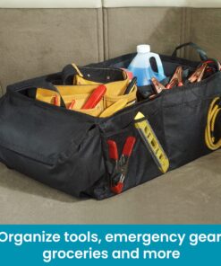 High Road Large Trunk Organizer for Cars and SUV's with 11 Storage Compartments, Bottom Grip Tabs and Side Stability Panel 9 913df2diqoL