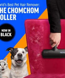 Alternative view of Chom Chom Roller Pet Hair Remover and Reusable Lint Roller - Black ChomChom Cat and Dog Hair Remover for Furniture, Couch, Carpet, Clothing and Bedding - Portable, Multi-Surface Fur Removal Tool