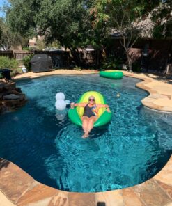 Jasonwell Inflatable Avocado Pool Float Floatie with Ball Water Fun Large Blow Up Summer Beach Swimming Floaty Party Toys Lounge Raft for Kids Adults (XL) Avocado-XL 35 913fGCwxFHL