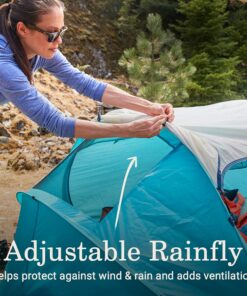 Coleman Pop-Up Camping Tent with Instant Setup, 2/4 Person Tent Sets Up in 10 Seconds, Includes Pre-Assembled Poles, Adjustable Rainfly, and Taped Floor Seams 4 Person Blue 12 913iCGCxlL