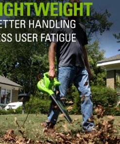 Greenworks 7 Amp 160 MPH/150 CFM Single Speed Electric Blower, 24012 34 913jqBhSTVS