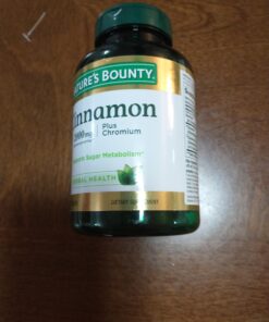 Nature’s Bounty Cinnamon 2000mg Plus Chromium, Sugar Metabolism Support Supplement, 60 Capsules 29 913kiJlKgdL