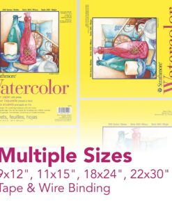 Strathmore 300 Series Watercolor Paper Pad, Tape Bound, 11x15 inches, 12 Sheets (140lb/300g) - Artist Paper for Adults and Students - Watercolors, Mixed Media, Markers and Art Journaling Tape Binding 16 913l952XtvL