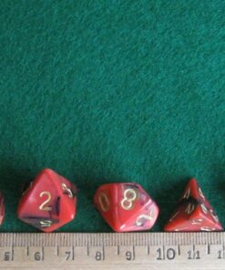 Dragon Fire (Red / Black) RPG D&D Dice Set: 7 + 3d6 = 10 polyhedral die plus bag! 5 913lXxRCdJL