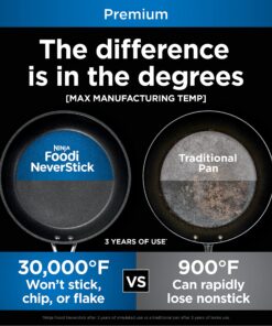 Alternative view of Ninja C39600 Foodi NeverStick Premium Hard-Anodized 13-Piece Cookware Set, Guaranteed to Never Stick, Nonstick, Durable, Oven Safe to 500°F, Grey