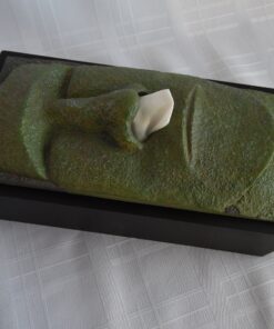 Tiki Head Tissue Box Cover - Green Face with Black Sides Black & Green 24 913pJoxMBL