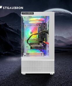 STGAubron Gaming Desktop PC,Intel Core i7-6700 up to 4.0G,32G DDR4,2T SSD,Radeon RX 580 16G GDDR5,600M WiFi,BT 5.0,RGB Fan x 3,RGB Keyboard&Mouse,RGB Mouse Pad,RGB BT Sound Bar,W10H64 13 913wKx9MinL