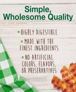Nylabone Healthy Edibles All-Natural Long Lasting Bacon Flavor Chew Treats 1 count pack of 3 Bacon Small/Regular Small Treats for Dogs Up to 25 lbs. 3 Bacon Dog Treats 20 913zIvYls1L