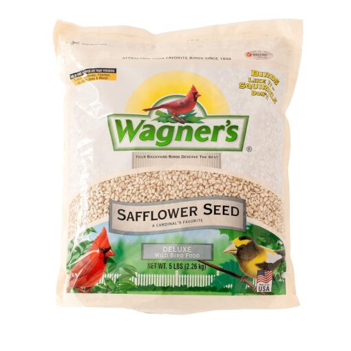 Wagner's 57075 Safflower Seed Wild Bird Food, 5-Pound Bag 5 Pound (Pack of 1)