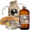 Caveman Beard Care Set for Men, Natural, Beard Oil, Beard Balm Butter Wax, Beard Comb, Conditioning Oil, Beard Growth Kit (Bay Rum 1oz) 6 9145iD2xRPL