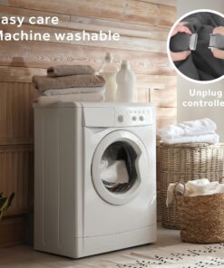 Sunbeam Royal Ultra Fleece Heated Electric Blanket Full Size, 84" x 72", 12 Heat Settings, 12-Hour Selectable Auto Shut-Off, Fast Heating, Machine Washable, Warm and Cozy, Cabernet 18 914MWhx8TzL