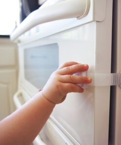 Baby Safety Locks | Child Proof Cabinets, Drawers, Appliances, Toilet Seat, Fridge and Oven | Tools Not Required | Uses 3M Adhesive with Adjustable Strap and Latch System (6-Pack, Brown) 34 914RNgFonnL