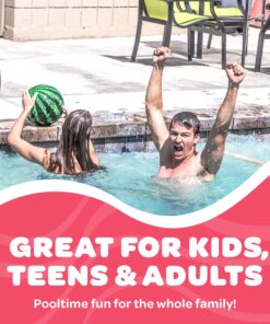Watermelon Ball The Original Pool Toys for Kids Ages 8-12 - 9 Inch Pool Ball for Teens, Adults, Family - Pool Games, Pool Toys, Fun Swimming Pool Games, Water Football, Tag, Diving and Beach Ball Play 9 inch Ball - Green 22 914Up4RTjmL