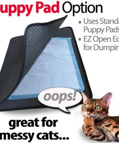 iPrimio Large Cat Litter Trapper Mat with Exclusive Urine/Waterproof Layer - Cat Litter Mat - Larger Holes with Urine Puppy Pad Option for Messy Cats - Soft on Paws and Light - 30" x 23" (Black Color) 30x23 - Black 35 914XVbtf5NL