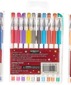Sargent Art 22-0009 30 Gel Pen Set, Glitter, Fluorescent and Metallic 8 914XVcRG7sL