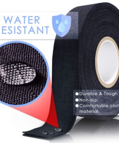 EAGLES Hockey Tape Multipurpose Cloth Tape Roll for Ice & Roller Hockey Stick, Blade & Handle Protector - Strong Over Grip for Lacrosse Baseball Bat Sports Gifts, Accessories, Equipment 2x Black 22 914a7yBJlcL