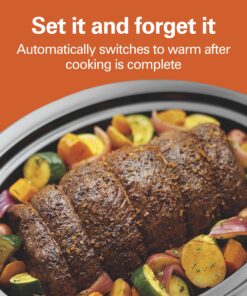 Hamilton Beach Programmable Slow Cooker with Flexible Easy Programming, 5 Cooking Times, Dishwasher-Safe Crock, Lid, 7 Quart, Silver 30 914bCU5ql1L