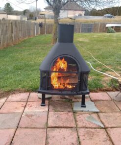 UniFlame WAF1013C Firehouse with Chimney, Black 50 914bdhyaAHL