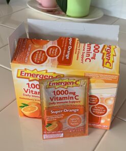 Emergen-C Immune+ Triple Action Immune Support Powder, BetaVia (R), 1000mg Vitamin C, B Vitamins, Vitamin D and Antioxidants, Super Orange – 30 Count 0.33 Ounce (Pack of 30) 32 914dAwinMzL