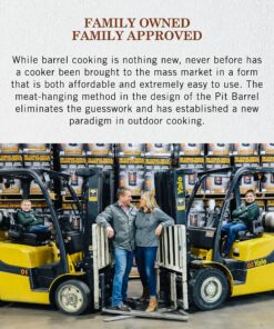 Pit Barrel Cooker Classic Package - 18.5 Inch Drum Smoker | Porcelain Coated Steel BBQ Grill | Includes 8 Hooks, 2 Hanging Rods, Grill Grate and More 52 914gacpvZzL