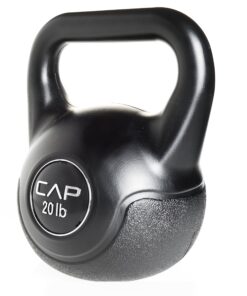 Alternative view of CAP Barbell Vinyl Coated Cement Kettlebell | Multiple Sizes Black 20LBS