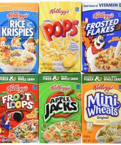 "(Discontinued by Manufacturer)Kellogg's Breakfast Cereal, Assortment Pack, Frosted Flakes, Frosted Mini-Wheats, Froot Loops, Apple Jacks, Corn Pops, and Rice Krispies, 32.7 oz Tray (30 Count)" 23 914lOIGT0HL