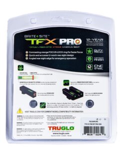 TRUGLO TFX PRO Handgun Sight | Compact Snag-Free Durable Shock-Resistant Glowing Tritium & Fiber-Optic Xtreme Night Sight for Handguns HK P30 Set 14 914qP58Da3L