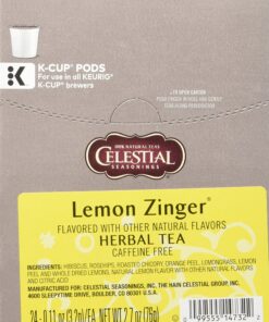 Celestial Seasonings Lemon Zinger Herbal Tea, Single-Serve Keurig K-Cup Pods, 24 Count 24 Count (Pack of 1) 19 914tEFjC1L