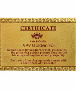 Shalinindia Playing Cards Deck in 999.9 Gold Foil Unusual Gift from India 13 914vQL1xChL