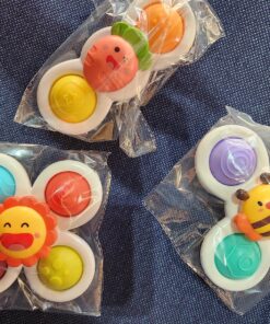 3PCS ALASOU Pop up Suction Cup Spinner Toys for Baby Christmas Stocking Stuffers Gifts|Novelty Spinning Tops Bath Toys for Kids Ages 1-3|Sensory Toys for Toddlers 1-3 Year Old Boy Birthday Gift Carrot 33 914x8bwP YL