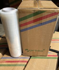 Prinko 18" x 1500ft x 80 Gauge Thick (20 Micron) Clear Cast Pallet Stretch Wrap Film Pack of 4 Rolls, 1500' Per Roll, Total 6000' (4 Rolls) 6 914y0fcu2dL