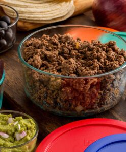 Pyrex Meal Prep Simply Store Glass Rectangular and Round Food Container Set (18-Piece, BPA-free), Multicolor 18 PC Set 27 915AuH53mQL