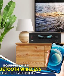 Pyle 1000W Bluetooth Home Theater Karaoke Receiver - 5.2-Ch Stereo Amplifier 2 UHF Wireless Microphone Video Pass-Through Supports, MP3/USB/HDMI/AM/FM Radio - Pyle PT888BTWM , Black 13 915INVeR2mL