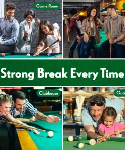 ISZY Billiards Short Pool Cue Stick – Hardwood Canadian Maple Pool Sticks for Billiard Table Sports Black 58 inch 17 915MiYEuA9L