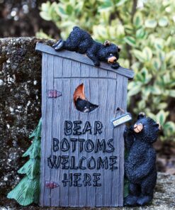 Alternative view of Goodman and Wife Poly Resin Decorative Wall Plaque Bear Bottoms Welcome for That Country Garden Home