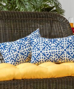 Greendale Home Fashions Rectangle Outdoor Accent Pillows, Indigo, Set of 2 21 915Q1mYYz3L