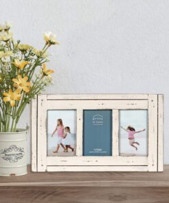 PRINZ Homestead Collage Frame for Three Photos in Antique Finish, White, 4 x 6" Antique White 13 915Vl1jDfRL