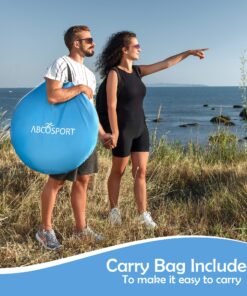 Abco Small Pop Up Tent and Automatic Instant Portable Cabana Beach Small Tent - 2 Person Pop Up Tent - 2 Doors Emergency Tent - Water-Resistant, UV Protection Sun Shelter with Carrying Bag (Sky Blue) 36 915fIWA0fyL